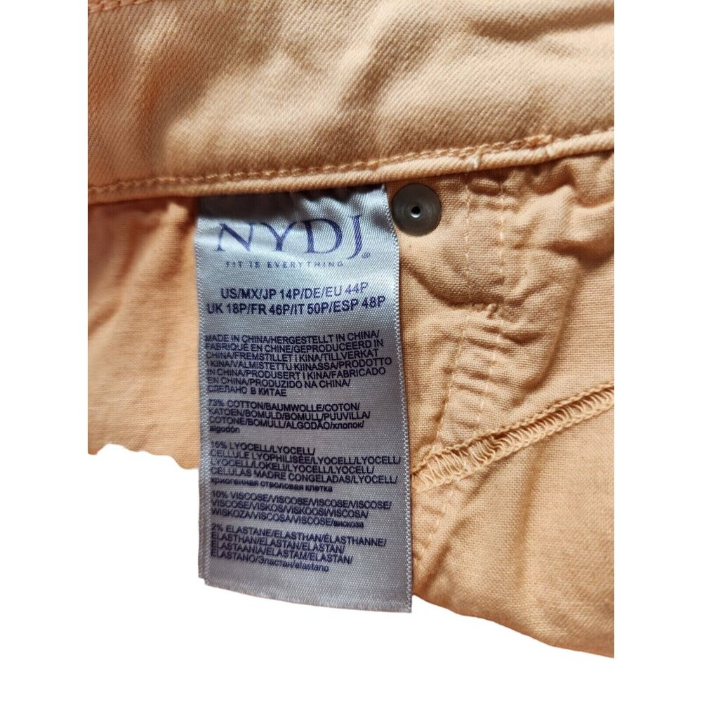 Nydj Chloe Womens Size 6 P Petite Capri Crop Jeans  Melon Side Slits Stretch 26 - Picture 4 of 11